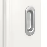 Detailansicht der Oberfläche von Landhaus 4 Classic Durat Verkehrsweiß RAL 9016 Schiebetür - Huga