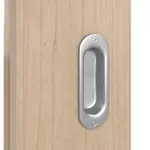 Detailansicht der Oberfläche von LEBO Schiebetür Can. Ahorn Matt Echtholzfurniert mit Lichtausschnitt 1 LA 16-40