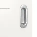 Detailansicht der Oberfläche von Signum 34 Basic Lack Verkehrsweiß RAL 9016 Schiebetür - Huga