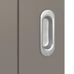 Detailansicht der Oberfläche von Signum 44 Basic Lack Taupe RAL 7048 Schiebetür - Huga