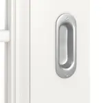 Detailansicht der Oberfläche von Kontur 1 LA Sprosse 2/4 Classic Weißlack Schiebetür - Huga