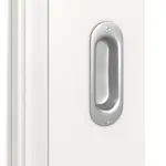 Detailansicht der Oberfläche von Kontur 4 LA Sprosse 1/3 Classic Weißlack Schiebetür - Huga