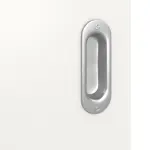 Detailansicht der Oberfläche von Smart 1 mittig Basic Durat Verkehrsweiß RAL 9016 Schiebetür - Huga