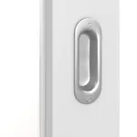 Detailansicht der Oberfläche von Smart 1 Schlossseite Basic Durat Bütte Weiß Schiebetür - Huga
