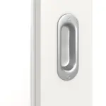 Detailansicht der Oberfläche von Smart 1 Schlossseite Basic Durat Verkehrsweiß RAL 9016 Schiebetür - Huga