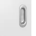 Detailansicht der Oberfläche von Smart 2 quer Steel 80 Basic Durat Bütte Weiß Schiebetür - Huga