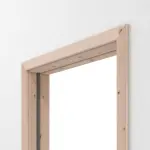 Detailansicht von Schiebetürsystem in der Wand laufend Fichte Massivholz - Kilsgaard