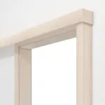 Detailansicht von Schiebetürsystem vor der Wand laufend Akazie hell CPL mit Zarge - Classen