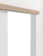 Detailansicht von Schiebetürsystem vor der Wand laufend ohne Zarge PortaLit-CPL Trend Pinie Hell Pi 11 - Westag