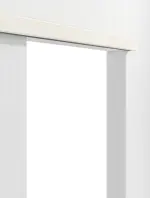 Detailansicht von Schiebetürsystem vor der Wand laufend ohne Zarge PortaLit-CPL Trend Pinie Weiß Pi 230 - Westag