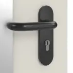 Detailansicht der Oberfläche von Innentür-Set Stahl mit Feuerschutzfunktion T90-1 FSA-62 mit Rechteckverglasung Ausschnitt 2 inkl. Blockzarge - Teckentrup