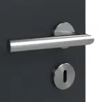 Detailansicht der Oberfläche von GARANT Wärmeschutztür U12000SD Vulkanschwarz GHK08