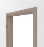 Detailansicht von Zarge für Wohnungseingangstüren Eiche Sepia Lamikor mit runder Kante - Kilsgaard