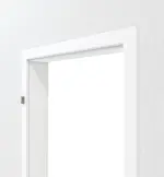 Detailansicht von Zarge für Schallschutztüren Esche Weiß Lamikor mit runder Kante - Kilsgaard