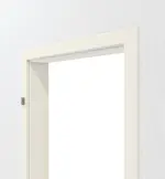 Detailansicht von Zarge für Schallschutztüren Weiß Lamikor mit runder Kante - Kilsgaard