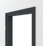 Detailansicht von Zarge Anthrazit RAL 7016 Lack mit runder Kante - Hörmann