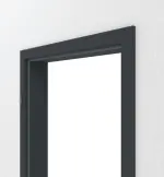 Detailansicht von Zarge für Wohnungseingangstüren Anthrazit RAL 7016 Lack mit runder Kante - Hörmann