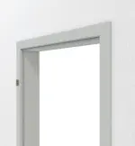 Detailansicht von Zarge für Wohnungseingangstüren Grau RAL 7035 Lack mit runder Kante - Hörmann