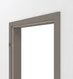 Detailansicht von Zarge für Wohnungseingangstüren Taupe RAL 7048 Lack mit runder Kante - Huga