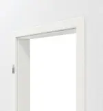 Detailansicht von HUGA Zarge Ultramatt Weiß Versio mit runder Kante