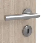 Detailbild der Oberfläche von Eiche grau LA Bullauge Basic Durat Innentür - Huga