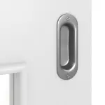 Detailbild der Oberfläche von Bütte Weiß LA 9 Basic Durat Schiebetür - Huga