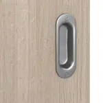 Detailbild der Oberfläche von Eiche grau LA Bullauge Basic Durat Schiebetür - Huga