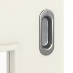 Detailbild der Oberfläche von Weiß ähnlich RAL 9010 LA 9 Basic Lack Schiebetür - Huga