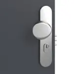 Detailansicht der Oberfläche von CLASSEN Brandschutztür-Set EI30 42db Venom Alu M1 Graphit RAL 7024 HPL inkl. Zarge