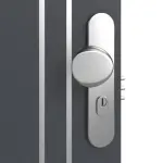 Detailansicht der Oberfläche von CLASSEN Brandschutztür-Set EI30 42db Venom Alu M6 Graphit RAL 7024 HPL inkl. Zarge