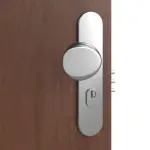 Detailansicht der Oberfläche von CLASSEN Brandschutztür-Set EI30 M1 Nussbaum CPL inkl. Blockzarge