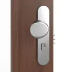 Detailansicht der Oberfläche von CLASSEN Brandschutztür-Set EI30 M3 Nussbaum CPL inkl. Blockzarge