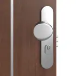 Detailansicht der Oberfläche von CLASSEN Brandschutztür-Set EI30 Venom Alu M3 Nussbaum CPL inkl. Blockzarge