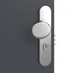 Detailansicht der Oberfläche von CLASSEN Brandschutztür-Set EI30 Venom Alu M4 Graphit RAL 7024 HPL inkl. Blockzarge