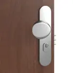 Detailansicht der Oberfläche von CLASSEN Brandschutztür-Set EI30 Venom Alu M5 Nussbaum CPL inkl. Blockzarge