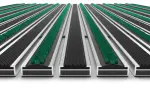 Detailansicht frontal von Aluprofilmatte KLASSIK Safe R01V schwarz / Work B07 grün - Entrada