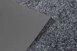 Detailansicht von Ober- und Untermaterial von Fußmatte KLASSIK Nylonfaser 681 anthrazit meliert - Entrada