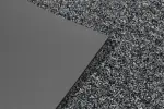 Detailansicht von Ober- und Untermaterial von Fußmatte Work 665 anthrazit - Entrada
