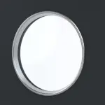 Detailansicht des Lichtausschnitts von GARANT Wohnungseingangstür U12000SD Vulkanschwarz GHK08 mit Lichtausschnitt LA-12