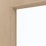 Detailansicht des Lichtausschnitts von GARANT Wohnungseingangstür Authentic Achat GCK08 mit Lichtausschnitt LA-4 schlossseitig