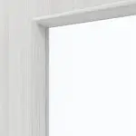 Detailansicht des Lichtausschnitts von GARANT Wohnungseingangstür Authentic Grigio CePaL mit Lichtausschnitt LA-7