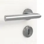 Detailansicht der Oberfläche von HÖRMANN Doppelflügeltür Gebürstetes Weiß quer Duradecor ProLine mit Zarge