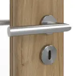 Detailansicht der Oberfläche von HÖRMANN Doppelflügeltür Natureiche Duradecor ProLine mit Lichtausschnitt LA 11 mit Zarge