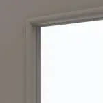 Detailansicht des Lichtausschnitts von Doppelflügeltür LA 27 Basic Taupe RAL 7048 Lack inkl. Zarge - Huga