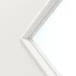 Detailansicht des Lichtausschnitts von Weiß ähnlich RAL 9016 LA 6 Raute Basic Lack Doppelflügeltür inkl. Zarge - Huga