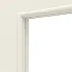Detailansicht des Lichtausschnitts von Weiß ähnlich RAL 9010 LA 24 schlossseitig Basic Lack Doppelflügeltür inkl. Zarge - Huga