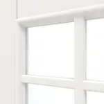 Detailansicht des Lichtausschnitts von Carolina 5 LA Lugano ClassicLine Weißlack Doppelflügeltür inkl. Zarge - Hörmann