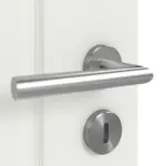 Detailansicht der Oberfläche von CLASSEN Doppelflügeltür Classic 1/3 RAL 9003 Weißlack mit Lichtausschnitt inkl. Zarge PL-Norm