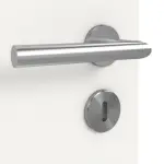 Detailansicht der Oberfläche von JELD-WEN Doppelflügeltür Classic Brillantweiß ähnlich RAL 9016 ExpertLack mit Lichtausschnitt LÖ-72 bandseitig mit Zarge