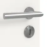 Detailansicht der Oberfläche von JELD-WEN Doppelflügeltür Classic Brillantweiß ähnlich RAL 9016 ExpertLack mit Lichtausschnitt LÖ-72 mittig mit Zarge